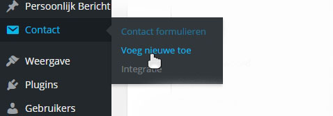 nieuw contact formulier