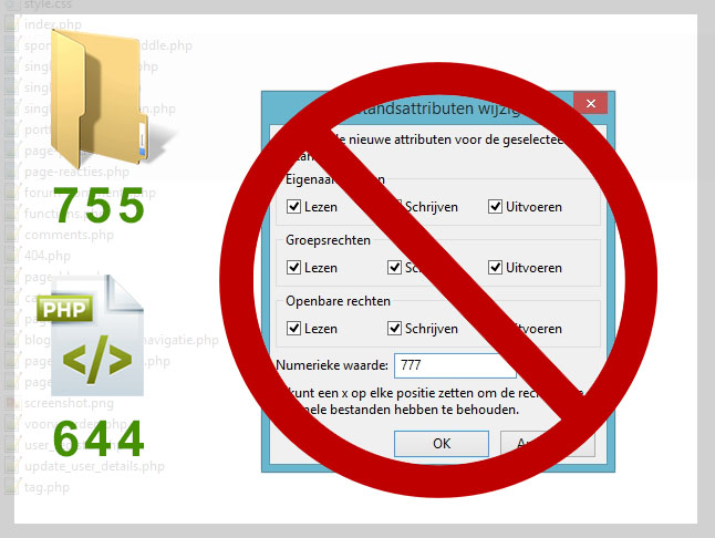 WordPress schrijfrechten