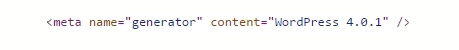 meta generator wordpress