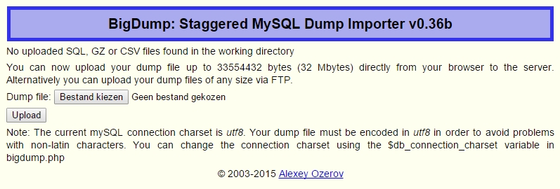 database importeren