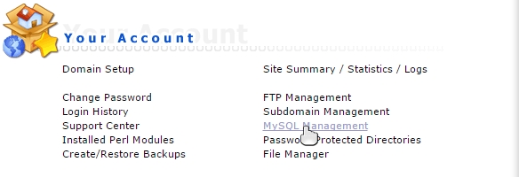 mysql aanklikken