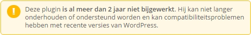 plugin niet bijgewerkt