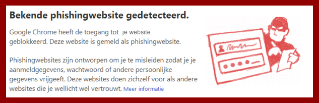 google blokkeerd website uit veiligheid