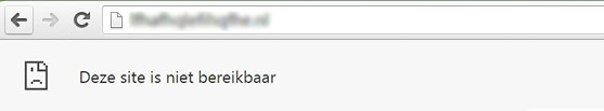 site niet bereikbaar