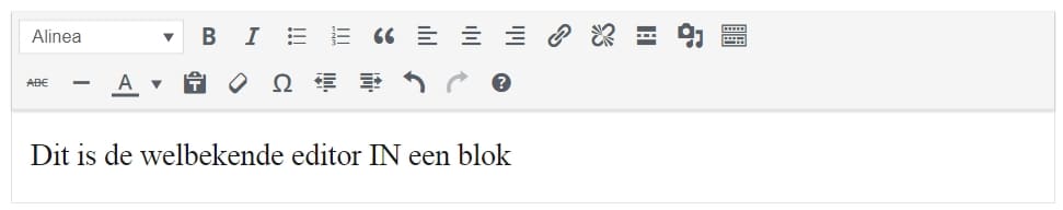 editor in een blok