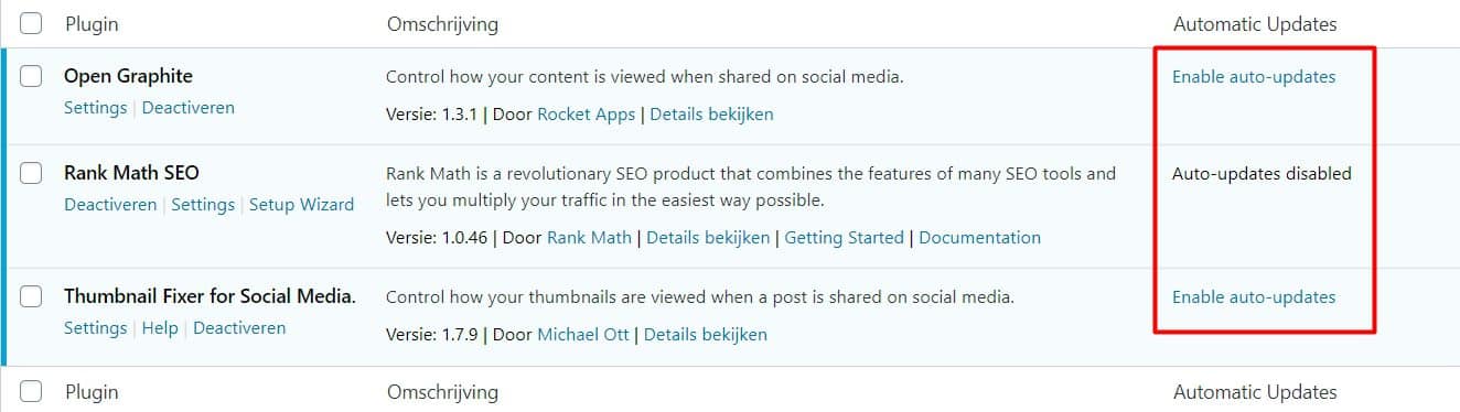auto update plugins
