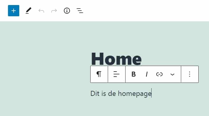 pagina bewerken