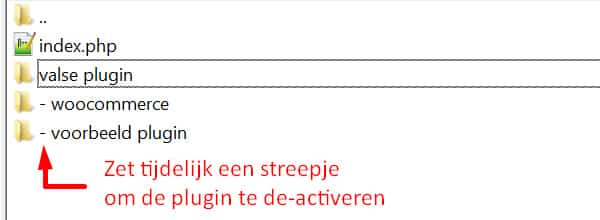 naam veranderen plugin verwijderen