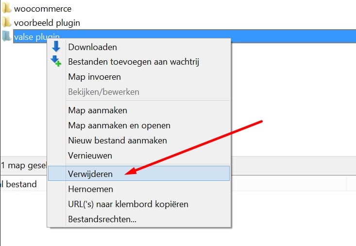 plugin verwijderen