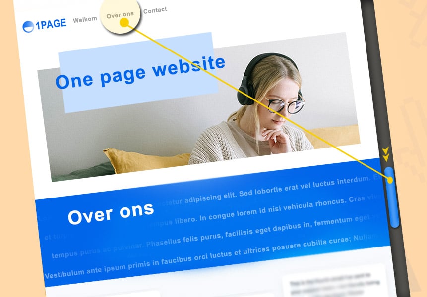 pagina vershuift