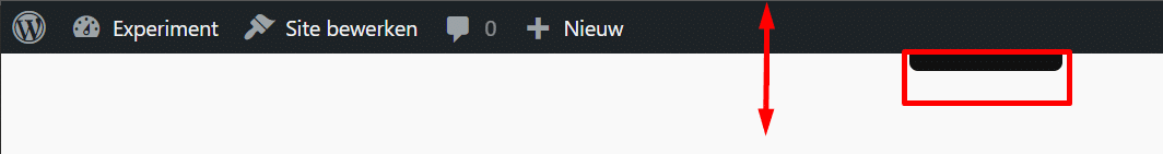 admin toolbar van WordPress laten sliden