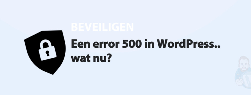 Featured image for Een error 500 in WordPress.. wat nu? in category BEVEILIGEN