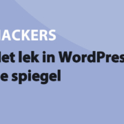 Featured image for Het lek in WordPress zie je in de spiegel in category HACKERS